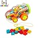 BLAGOO Building Blocks 45 pcs Plastic Construction Learning Set in Car Toy Case