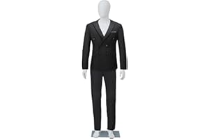 KINSUITE Male Mannequin Full Body Body, 73 Inches Adjustable Detachable Dress Model Stand Realistic Display Mannequin Head Metal Base for Retail Clothing Shops, Halloween Christmas Cosplay, 1pcs