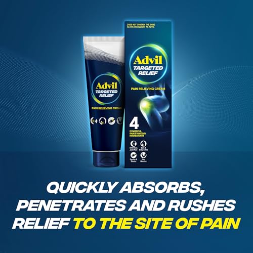 ADVIL TARGETED RELIEF PAIN RELIEVING CREAM, UP TO 8 HOURS OF POWERFUL RELIEF OF MINOR ARTHRITIS PAIN, JOINT PAIN, LOWER BACK PAIN AND MUSCLE PAIN – 4 OZ