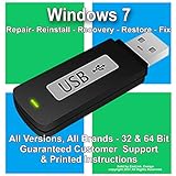 Windows 7 Reinstall Recovery Repair Restore Boot Fix USB | Home Premium Professional Basic Starter Enterprise 32 & 64 Bit Disk on Flash Drive | ALL Brands HP, Dell, etc. [Instructions & Support]