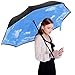 Inverted Double Layer Windproof UV Protection Reverse folding Rain Umbrellas for Men and Women