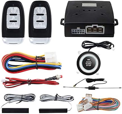Easyguard Ec003 1 Pke Passive Keyless Entry Car Alarm System Push Button Start Remote Start Starter Dc12v