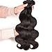 Luduna Brazilian Hair Body Wave 3 Bundles 8a Unprocessed Brazilian Virgin Human Hair Extensions Can Be Dyed And Bleached (12 14 16, Natural Color)