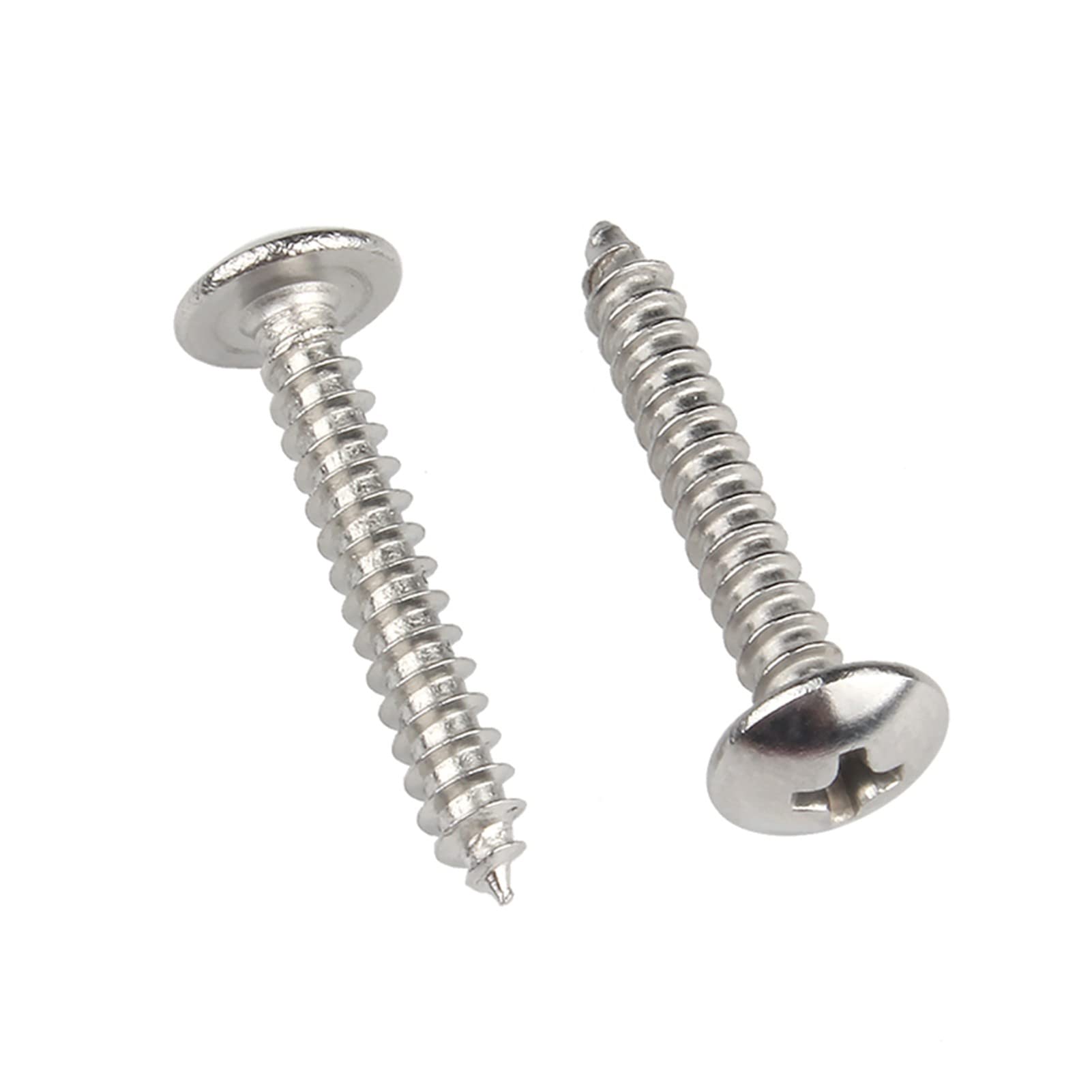 ORANXIN M3 x 25mm 40 Pcs Round Head Wood Screws Stainless Steel Cross Mushroom Head Self Drilling Self Tapping Screws