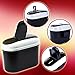 Zone Tech Universal Traveling Portable Car Trash Can - Black Premium Quality Vehicle Trash Bin