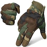 AXBXCX Breathable Flexible Rubber Hard Knuckle Full Finger Tactical Gloves Protection for Riding Driving Motorcycle Cycling ATV Dirtbike Motorbike Hunting Shooting Airsoft Paintball Camo Woodland L
