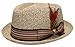 Men's Premium Straw Porkpie Fedora Hat with Summer Low Cut Sock(F1860-NATURAL,SM)