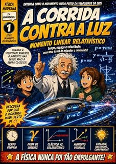 Livro Momento Linear Relativístico: tempo, espaço e velocidade em uma nova forma de compreender o movimento (Série em HQ: Aventuras na Física Moderna Livro 7)