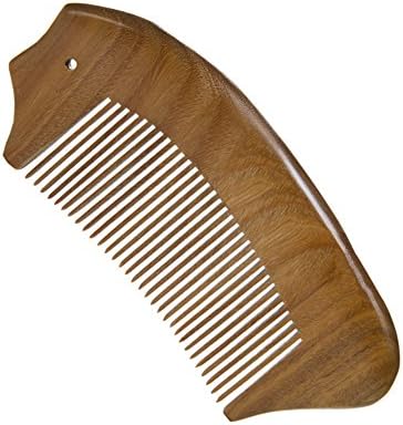 Casualfashion No Static Natural Green Sandal Wood Pocket Hair Comb Beard Comb Moustache Comb with Natural Wood Aromatic Smell