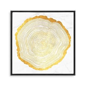 Framed Canvas Home Artwork Decoration Annual Ring Canvas Wall Art for Living Room, Bedroom - 16x16 inches