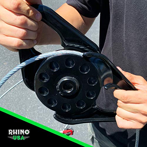 Rhino USA Snatch Block for Winch Recovery - Heavy Duty 13.5 Ton Break Strength - Compact Offroad Accessory for Jeep, Truck, UTV, ATV - Use with Tree Saver Tow Strap (Snatch Block) - Image 4