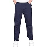 CAMLAKEE Boys' Stretch Pull on Chino Pants Kids School Uniform Yonth Twill Pants