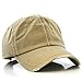 Plain Solid Color Thick Thread Vintage Distressed Baseball Cap Hat