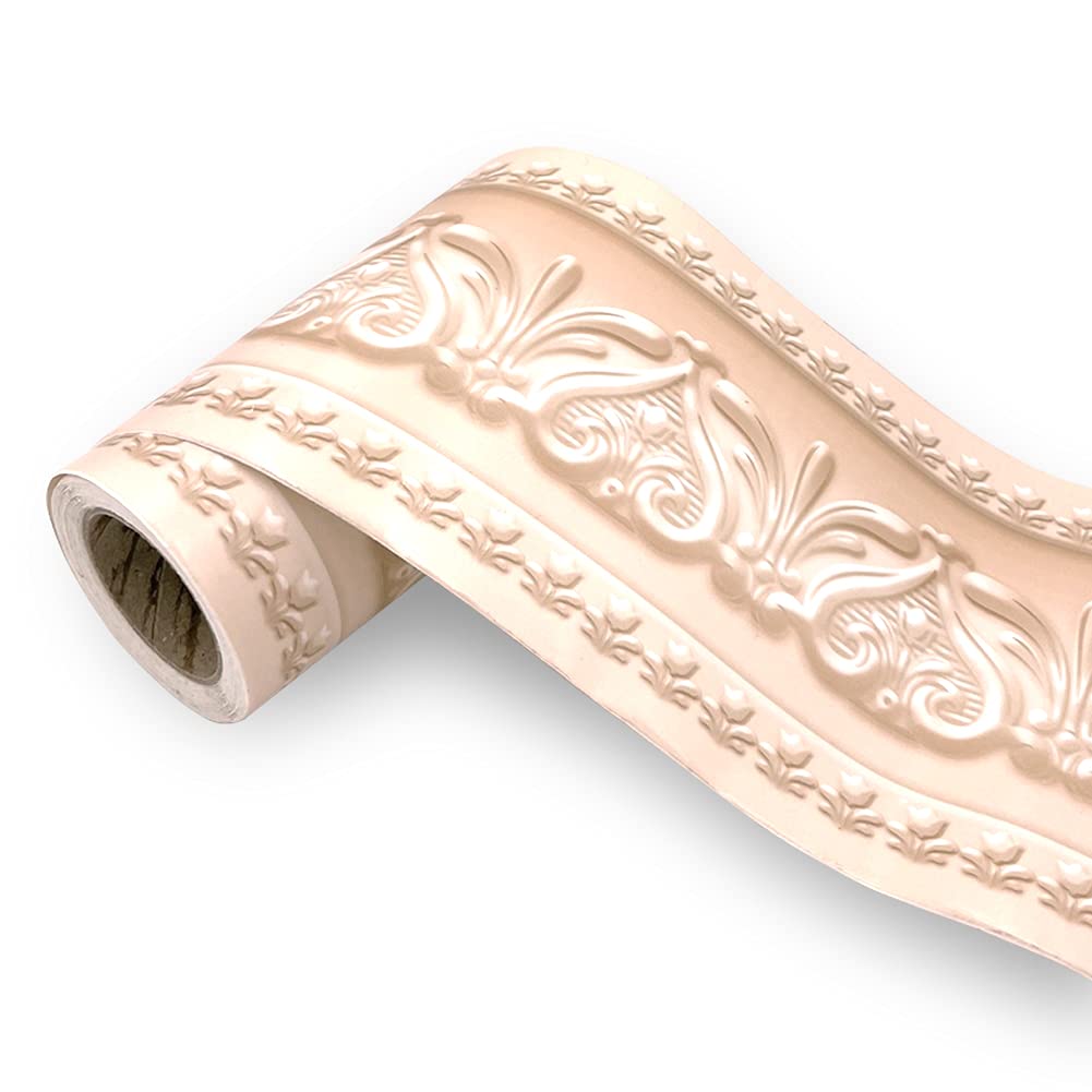 FIXPIX Royal Tulip Peel And Stick Wall Border Easy To Apply (Naples Yellow)