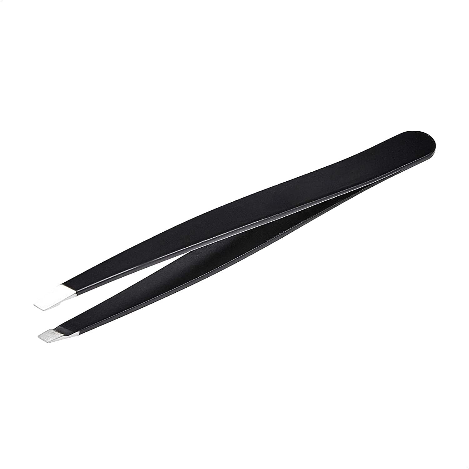 Photo 1 of Amazon Basics Slant Tip Tweezer - Professional Stainless Steel Tweezer for Effective Hair Removal, Ideal for Daily Beauty Regimen, with Travel Case, 1-Pack, Black