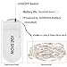 KINGTOP Led String Lights 6 Pack Fairy Micro Lights 2M 20 LEDs Battery Powered Silver Wire Waterproof Lights for Holiday Party Wedding Centerpiece Bottle Decoration [Energy Class A+]