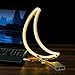 Qunlight Neon Night Light Moon Shaped with Pink Lamp USB & Battery Powered Hanging Wedding Sign, Novelty Wall Decor or Valentine's Day,Birthday Party,Kids Room, Living Room,Bedroom,or Bar.