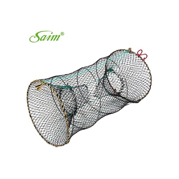 Saim-Crab-Crawfish-Lobster-Shrimp-Collapsible-Cast-Bait-Trap-Nylon-Net-25cm-x-45cm