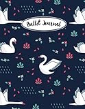 Bullet journal:quarterly planner with blank yearly & monthly calendar, and habit tracker, 120 dot grid & 15 lined pages, 8.5x11in,cute swan pattern: ... large diary journal to write in everyday life by 
