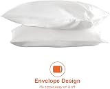 EHEYCIGA Silk Satin Pillow Cases 2 Pack White Standard 50x75 cm view 5