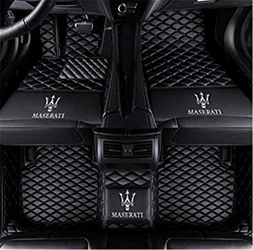 Himent Custom Fit XPE Leather 3D Full Surrounded Waterproof Car Floor Mats for Maserati Ghibli GranCabrio GranSport GranTurismo Levante Quattroporte Floor mat (Black)