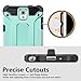 WOLLONY Galaxy Note 3 Case, Rugged Hybrid Dual Layer Hard Shell Armor Protective Back Case Shockproof Cover for Galaxy Note 3 Case - Slim Fit - Heavy Duty - Impact Resistant Bumper(Mint)