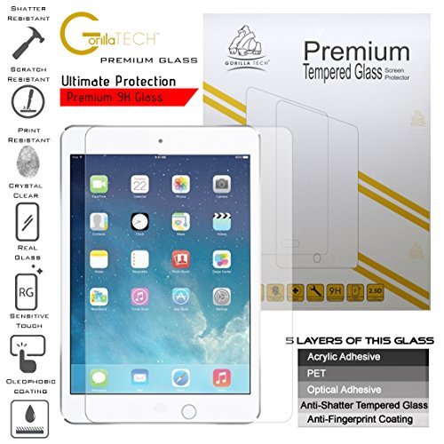 Gorilla Tech3-PACK iPad 7 Screen Protector iPad Air 3 Tempered Glass iPad Pro 10.5 Invisible Shield Transparent Cover for Drop Resistant Shockproof Anti-scratch Ultra slim Designed by 9H Hardness