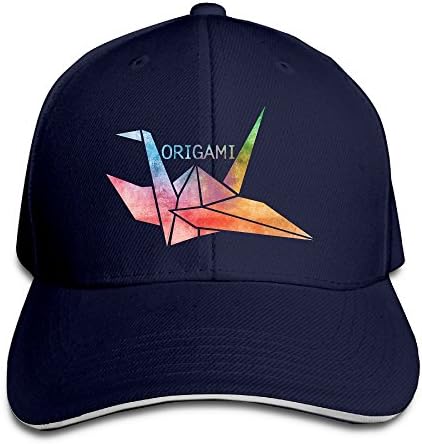 RSUD WESR Origami Lettered Print 100% Cotton Hat Men Women Adjustable Baseball Cap Hat