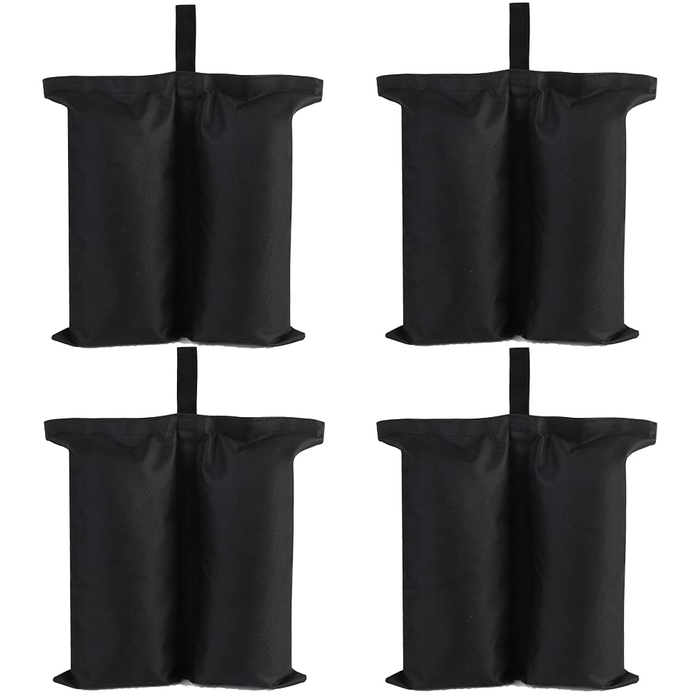 Dongawin gazebo Weights Bag Leg Weights for Pop up Canopy Tent, Patio Umbrella, Outdoor Furniture. (4large, Black)