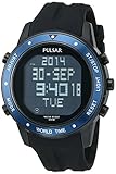 Pulsar Men's PQ2021 On The Go Digital Display Japanese Quartz Black Watch