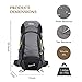 BOLANG Summit 45 Internal Frame Pack Hiking Daypack Outdoor Waterproof Travel Backpacks (8298 black)