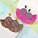 12 Pairs Statement Tassel Earrings Fringe Dangle Earrings Handmade Bohemian Statement Earrings for Women Girls Daily Party