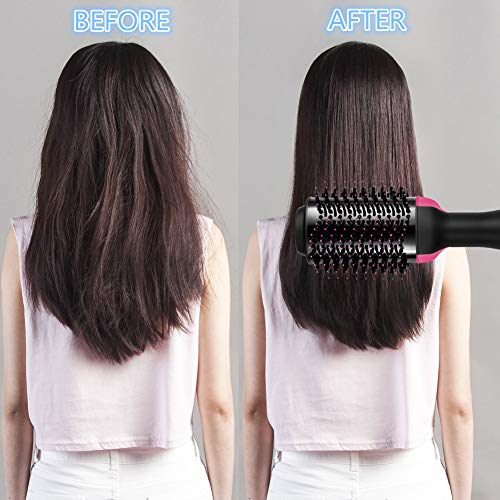 Hair Dryer Brush, One Step Hair Dryer & Volumizer 3-IN-1 Negative Ions with Straightening, Curling, Fast Drying Smooth Frizz and Static Hair Styler