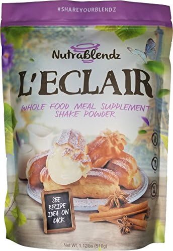 Protein Shake All Natural Meal Replacement by NutraBlendz. Whey &amp; Plant Protein Blend for Weight Loss and Muscle Growth. Whole Food Vitamins. Gluten Free. Non GMO. Eclair Flavor. 15 Servings