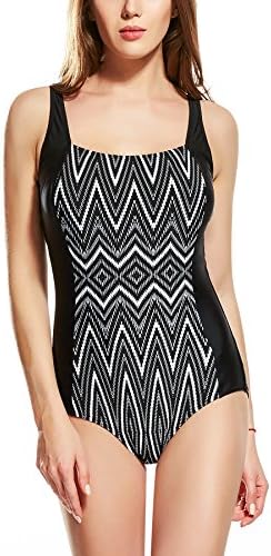 Uhnice Women's One Piece Swimsuits Racing Training Sports Athletic Swimwear