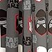 Star Wars Ep7 Rule Galaxy 63” Gray Drapery/Curtain 4pc Set (2 Panels, 2 Tie backs) - Kylo Ren & Stormtrooper - Official Star Wars Product