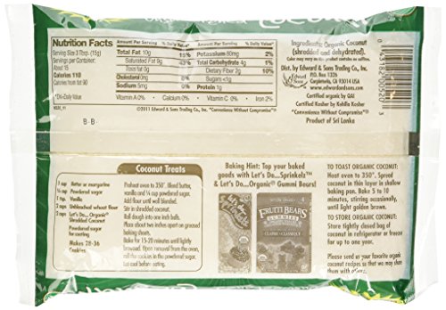Let's Do Organic Shredded, Unsweetened Coconut, 8-Ounce Packages (Pack of 3)