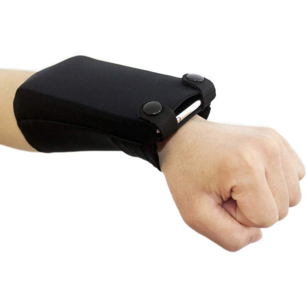 Urisgo Sport Wrist Bag, Wrist Wallet Mobile Phone Holder, Hidden Pocket, Running Bag, Forearm, Mobile Phone Holder, Arm Bag, Wrist Bag, Smartphone Armband