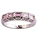 Psiroy Women's 925 Sterling Silver 1cttw Pink Topaz Filled Ring