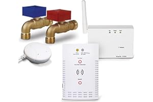 MYGUARD New and Improved! Automatic Laundry Water Leak Detector & Shut-Off System with Auto Shut Off & NEW Mobile Phone/Tablet App Alerts for Washing Machine Outlets, Flood Stopping & Water Leak Detection