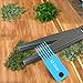 Herb Scissors Best Quality - Easy Clean Multipurpose 5 Stainless Steel Blades Kitchen Shears - Ergonomic Design with Cleaning Comb - Heavy Duty Durable Culinary Cutter with Sharp Blade - Blue Color