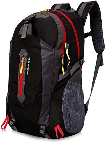 40L Waterproof Backpack for School Travel Hiking Durable Laptop Backpacks (Black)
