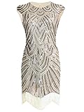 VIJIV Art Deco Great Gatsby Inspired Tassel Beaded 1920s Flapper Dress