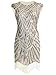 Vijiv Art Deco Great Gatsby Inspired Tassel Beaded 1920s Flapper Dress