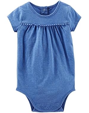 OshKosh B'gosh Baby Clothing Outfit Girls Heathered Pompom Bodysuit
