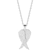 JEVINDA Wings Necklace 925 Sterling Silver Angel Pendant Necklace for love and free Jewelry Gift for Women with gift box