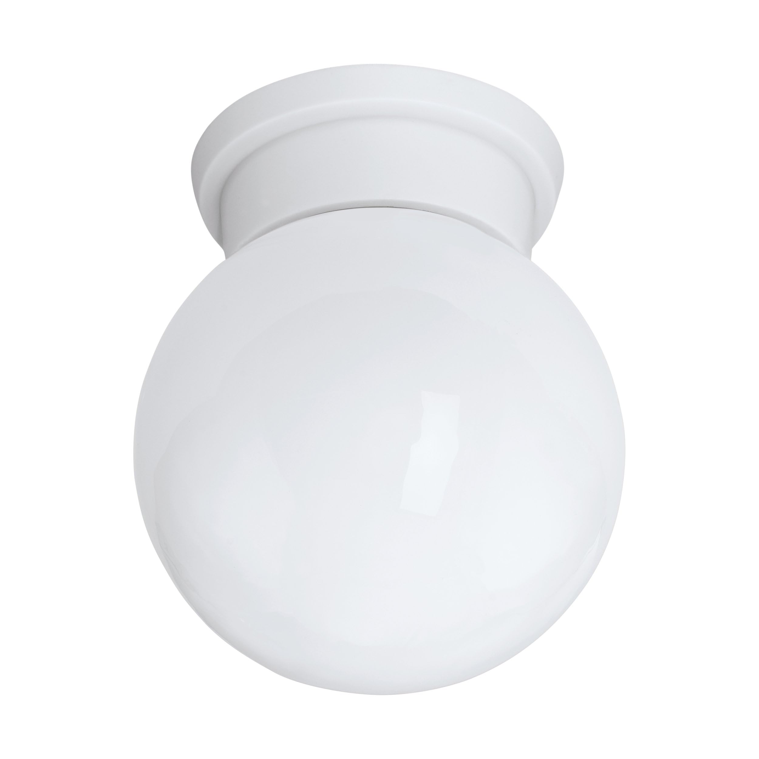 Eglo Ceiling Light Durelo, Single-Bulb Modern Ceiling Lamp, Living Room Light Made of Plastic and Glass, White Kitchen Lamp, Hallway Ceiling Light with E27 Socket
