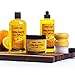 CLARK'S Complete Cutting Board Care Kit | Cutting Board Oil (16oz), Soap (12oz), Finish Wax (10oz) & Applicator | Orange & Lemon Scented