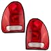 Brock Replacement Set Tail Lights with Circuit Boards Compatible with 1996-2000 Carvan Voyager Town & Country 4576245 4576244