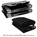 Homyfort Underbed Storage Bag Containers - 2 Pack, 39x20x6 inches Foldable Breathable Fabric Blankets Clothes Comforters Storage Bags for Closet, with Clear Zippered Lid and 4 Strong Handles, Black